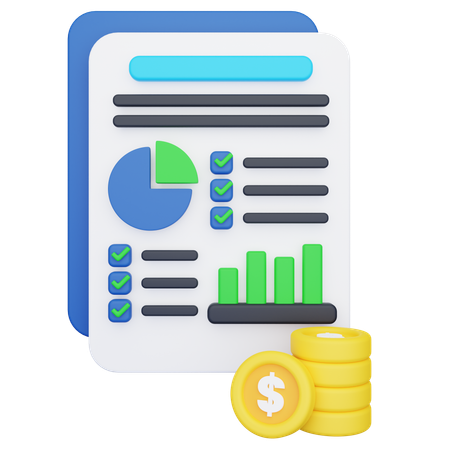 Document commercial  3D Icon