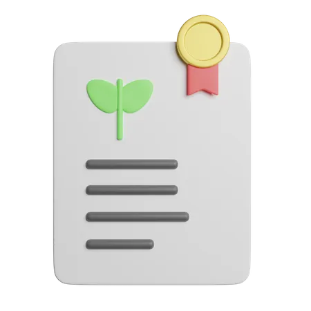 Document agricole  3D Icon