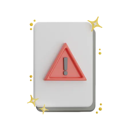 Document Alert  3D Icon