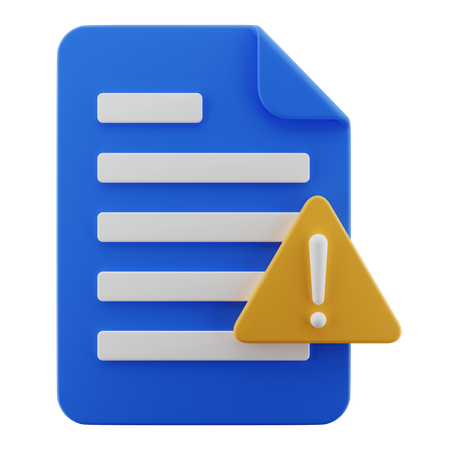 Document alert  3D Icon