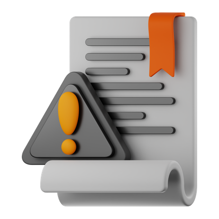 Document Alert  3D Icon