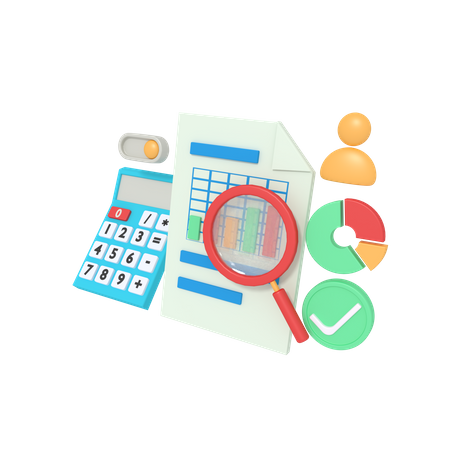 Document Analysis  3D Icon