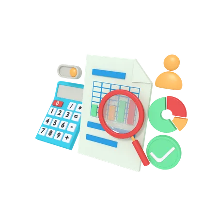 Document Analysis  3D Icon