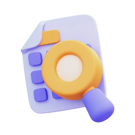 Document Analysis  3D Icon