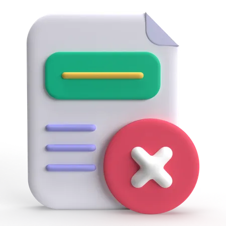 Document annuler  3D Icon