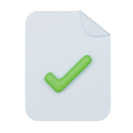 Document approuvé  3D Icon