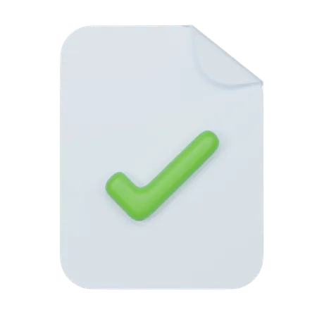 Document approuvé  3D Icon