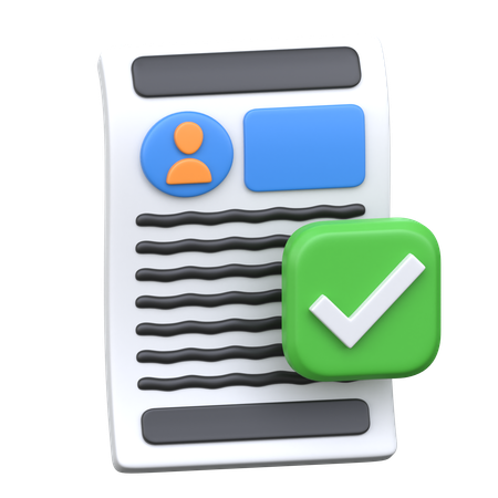 Document approuvé  3D Icon