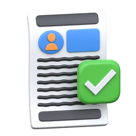 Document approuvé  3D Icon