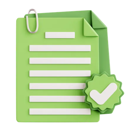 Document approuvé  3D Icon