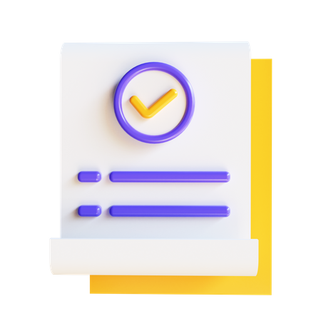 Document approuvé  3D Icon