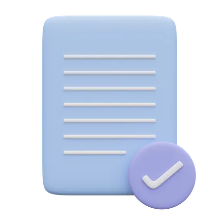 Document approuvé  3D Icon