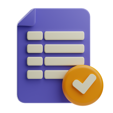 Document approuvé  3D Icon