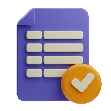 Document approuvé  3D Icon