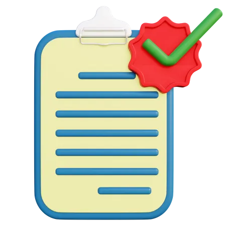 Document approuvé  3D Icon