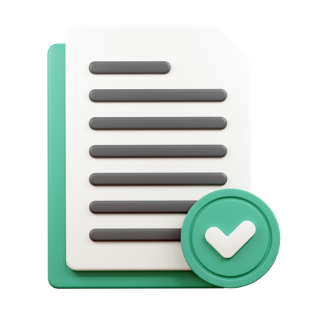 Document approuvé  3D Icon