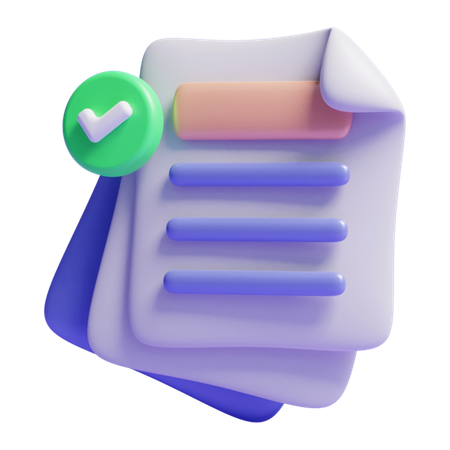 Document approuvé  3D Icon