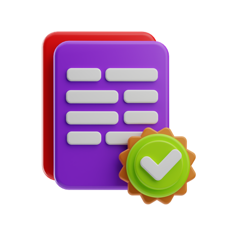 Document approuvé  3D Icon