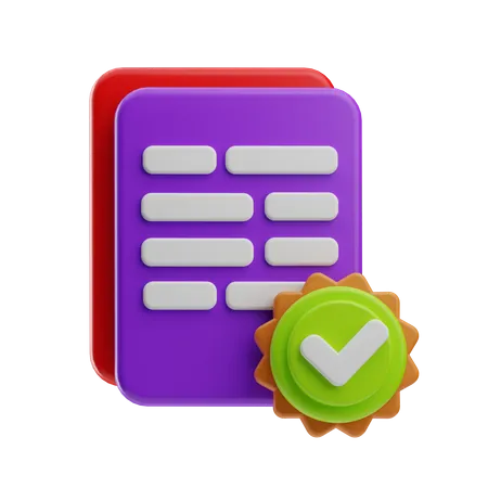 Document approuvé  3D Icon