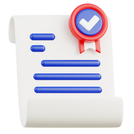 Document Approval  3D Icon