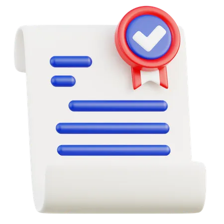 Document Approval  3D Icon