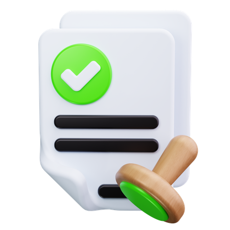 Document Approval  3D Icon