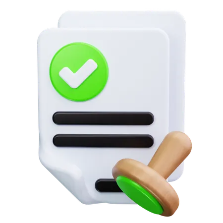 Document Approval  3D Icon