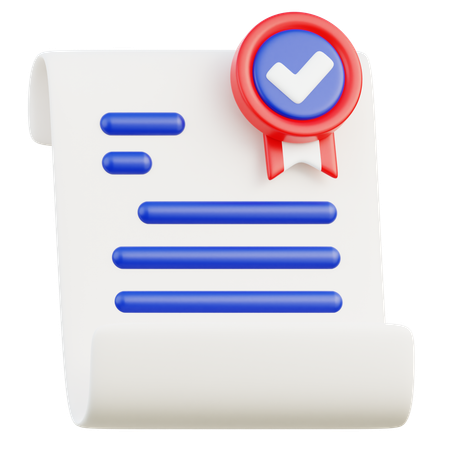 Document Approval  3D Icon