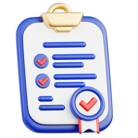 Document Approval  3D Icon