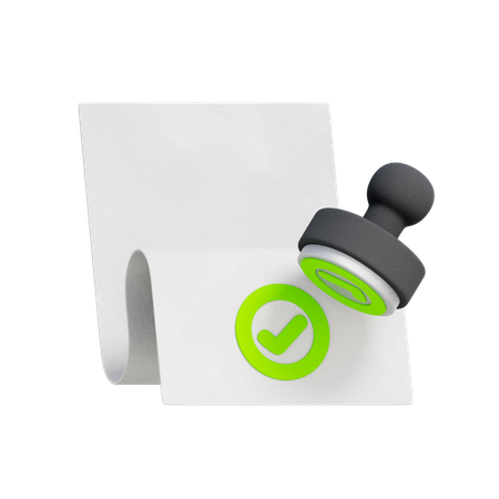 Document Approval  3D Icon