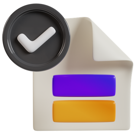 Document Approval Business Icon  3D Icon