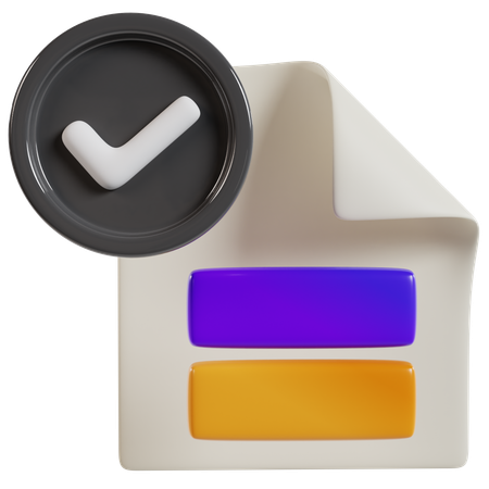 Document Approval Business Icon  3D Icon