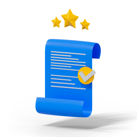 Document Approved  3D Icon