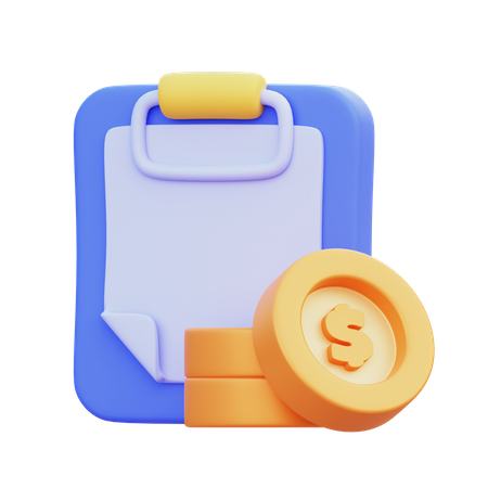 Document monétaire  3D Icon