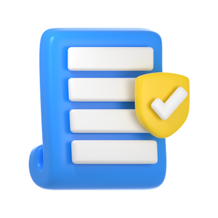 Assurance des documents  3D Icon