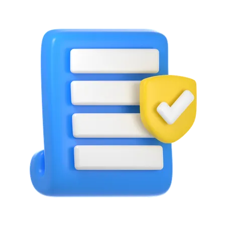 Assurance des documents  3D Icon