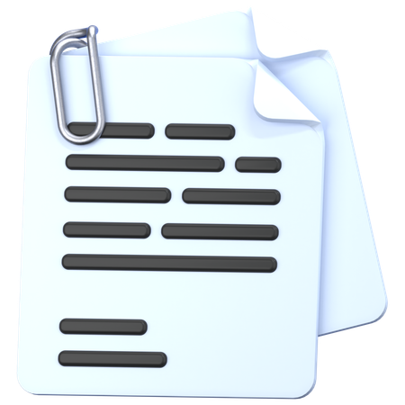 Document Attachment  3D Icon