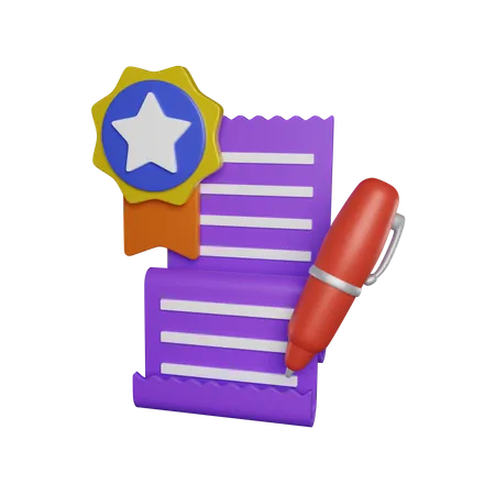 Document Badge  3D Icon