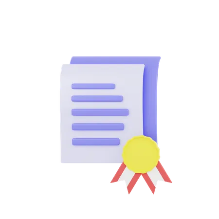 Document Badge  3D Icon