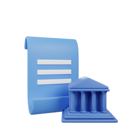 Document bancaire  3D Icon