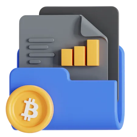 Document Bitcoin  3D Icon