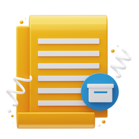 Document Box  3D Icon