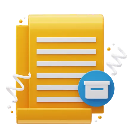 Document Box  3D Icon