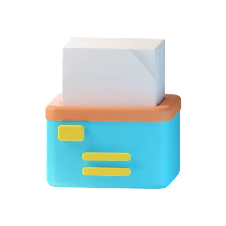 Document Box  3D Icon