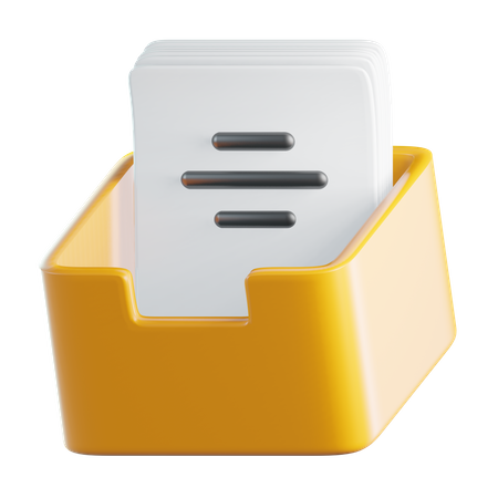Document Box 3D Icon