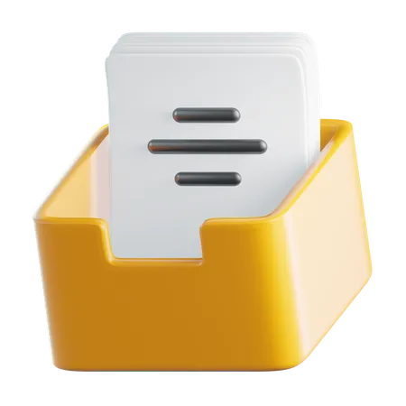 Document Box 3D Icon
