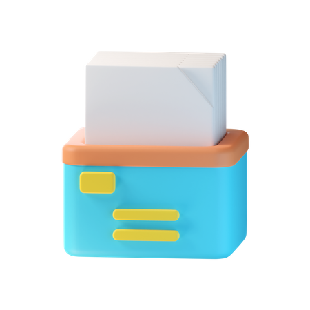Document Box  3D Icon