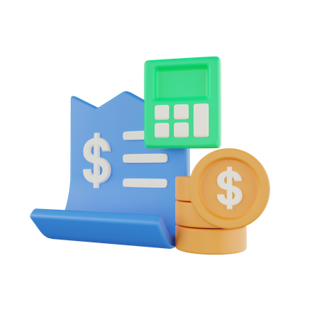 Document budgétaire  3D Icon