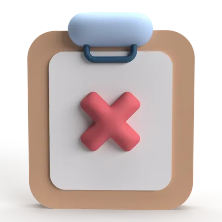 Document Cancel  3D Icon