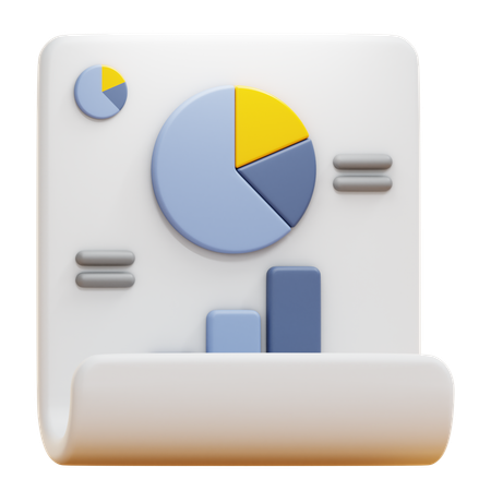 DOCUMENT CHART  3D Icon